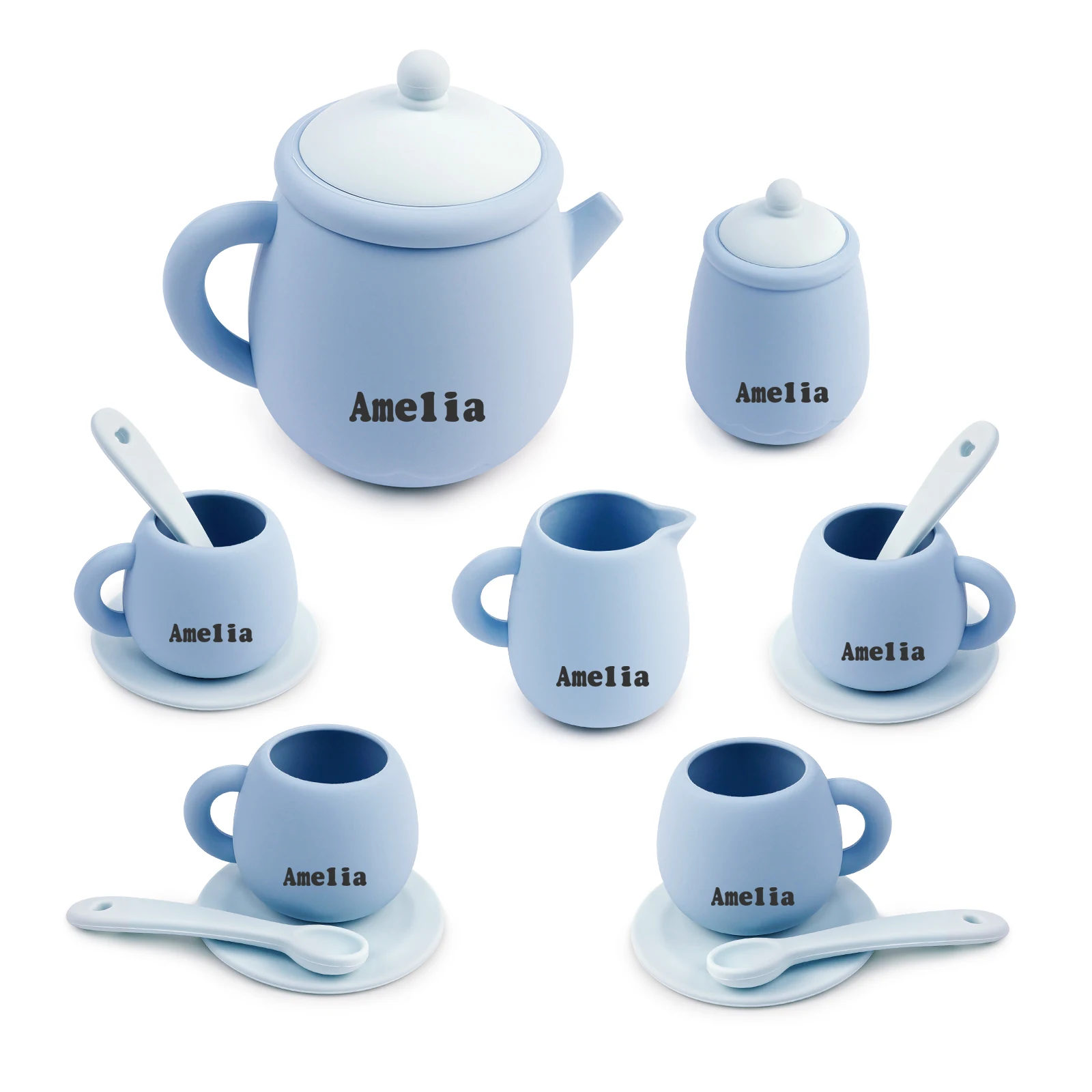 DIY name Children's Home Set Afternoon Tea Simulated Kitchen Toys Children's Montessori Sensory Enlightenment Toys