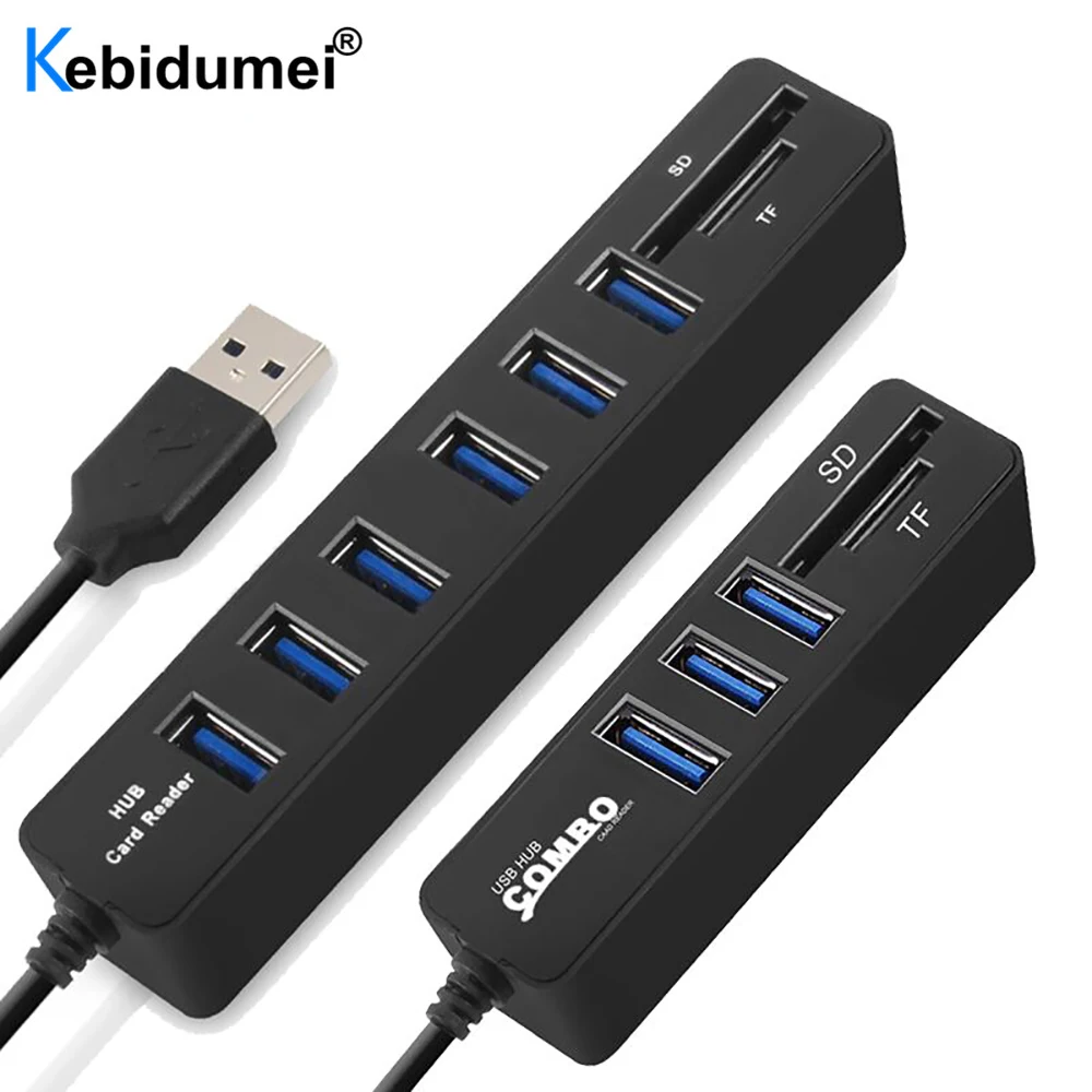 Hub Usb 3/6 Port Expander Adapter Hub Usb 2.0 Multi Usb Splitter Multiple Usb2.0 Docking Station Lettore Di Schede Sd Tf Per Pc