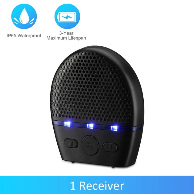 WSDCAM Wireless Doorbell Waterproof 300M Remote LED Flash Security Alarm Outdoor House Welcome Bell Smart Home Door Bell Chime Receiver