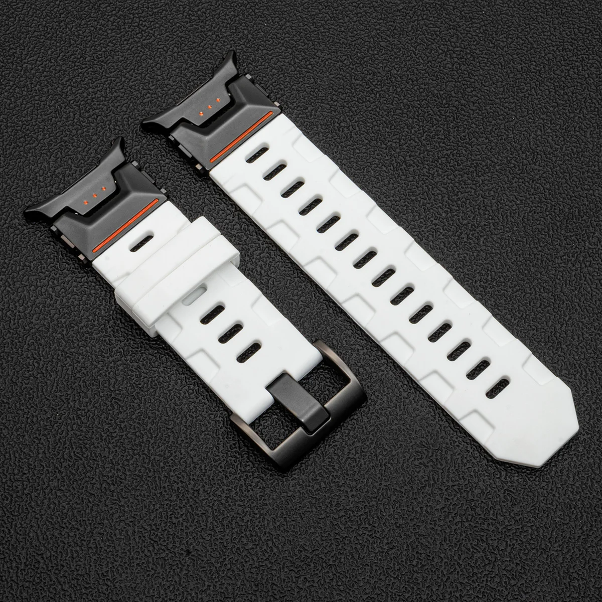 Luxury Men's Sport Silicone Band with Curved End Design