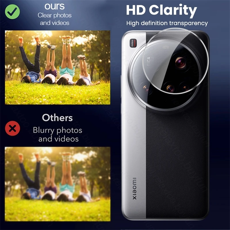 2-Pack Clear Crystal 3D Tempered Glass Camera Lens Protector Film