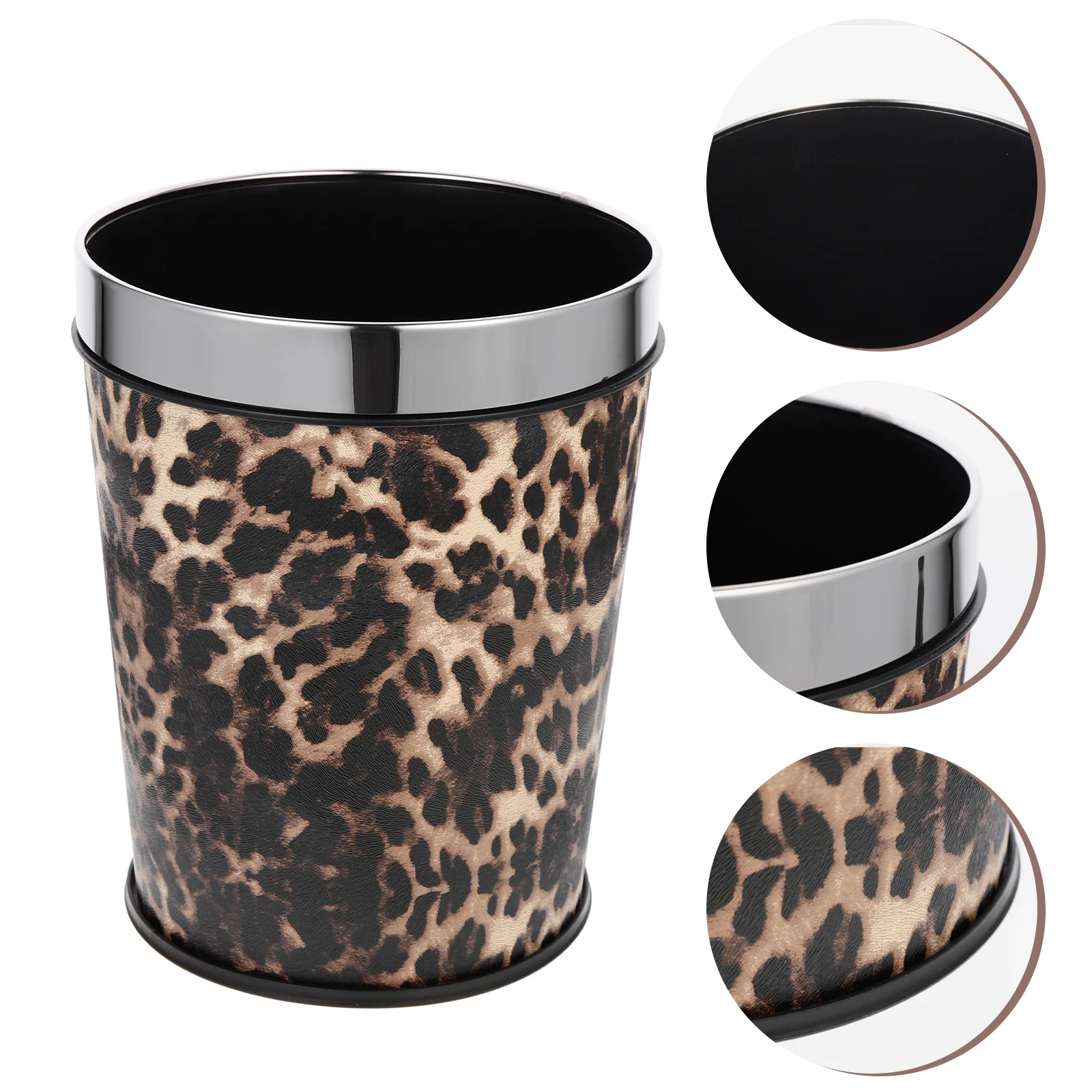 

Home Decor Bathroom Trash Can Storage Bin Retro Style Garbage Container Bucket Holder Multi-function Office