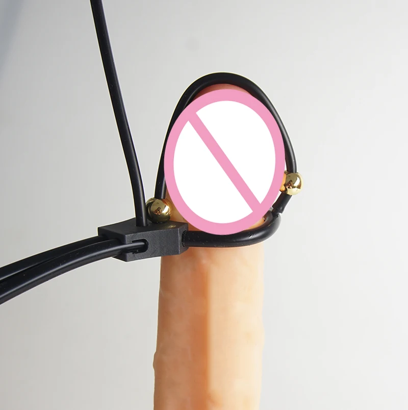 E-stim Cock Glans Ring Penis Electric Stimulation Electro Shock Shocker Sounding Urethra Penis Plug BDSM Sex Toys