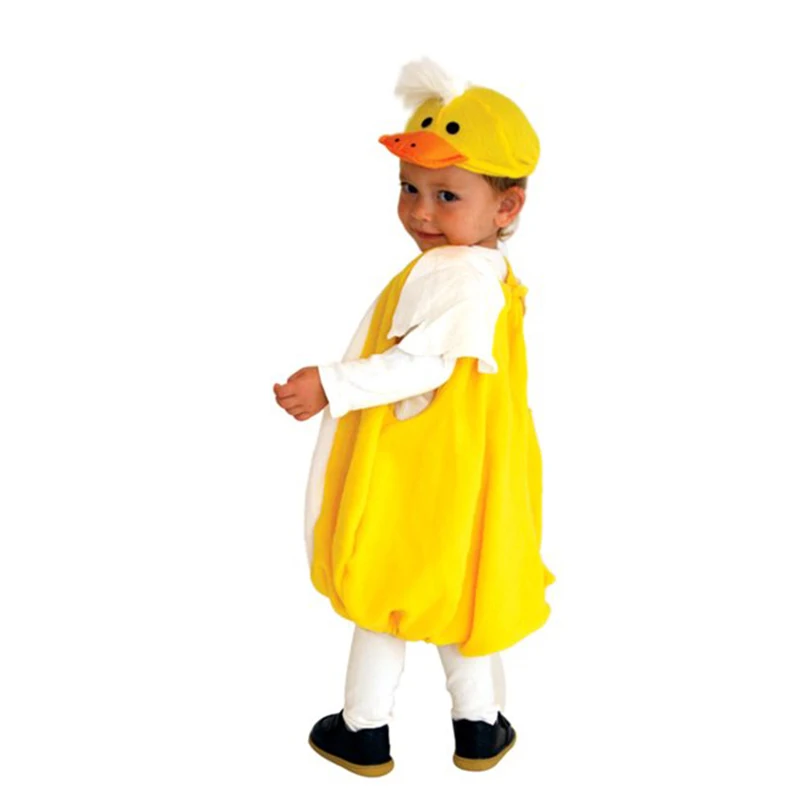 Baby Duck Costume Toddler Yellow Duckling Outfit with Hat Sleeveless Party Clothing Set