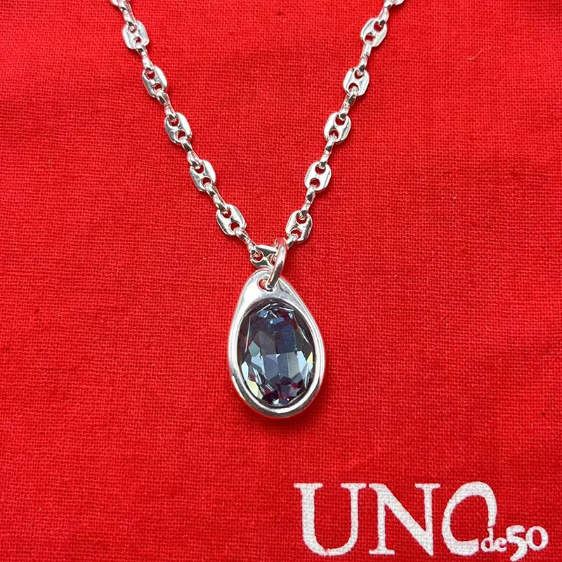 

2023 UNOde50 New European and American Bestselling Exquisite Fashion Exquisite Gem Hanging Necklace Women's Jewelry Gift Bag
