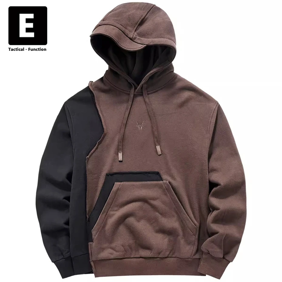 

Techwear Hoodies Men Streetwear Cargo Hoodies Spring Autumn Loose Pullover Male Function Design Hooded Sweatshirt
