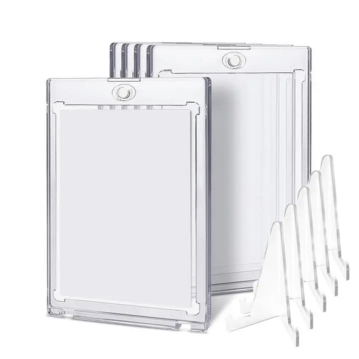 35PT Magnetic Card Holder Set Display Case Fit for YuGiOh Pokmon Game Sports Trading Cards Sleeves Hard Acrylic Protector Toy