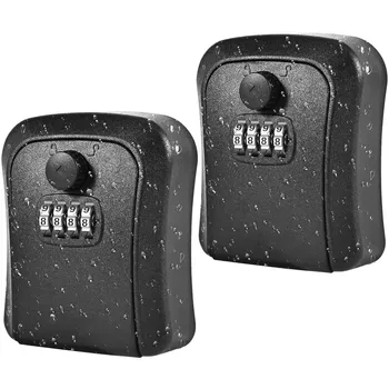 Key Lock Box Wall Mount Lockbox Outside Waterproof Key Hider for House Key Resettable Safe Security Password Box with Mounting ﻿ 1
