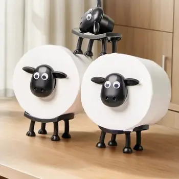 Porte-papier hygiénique en forme d'animal mignon, porte-rouleau de papier toilette, ensemble de salle de bain autoportant pour la maison, support de salle de bain 1