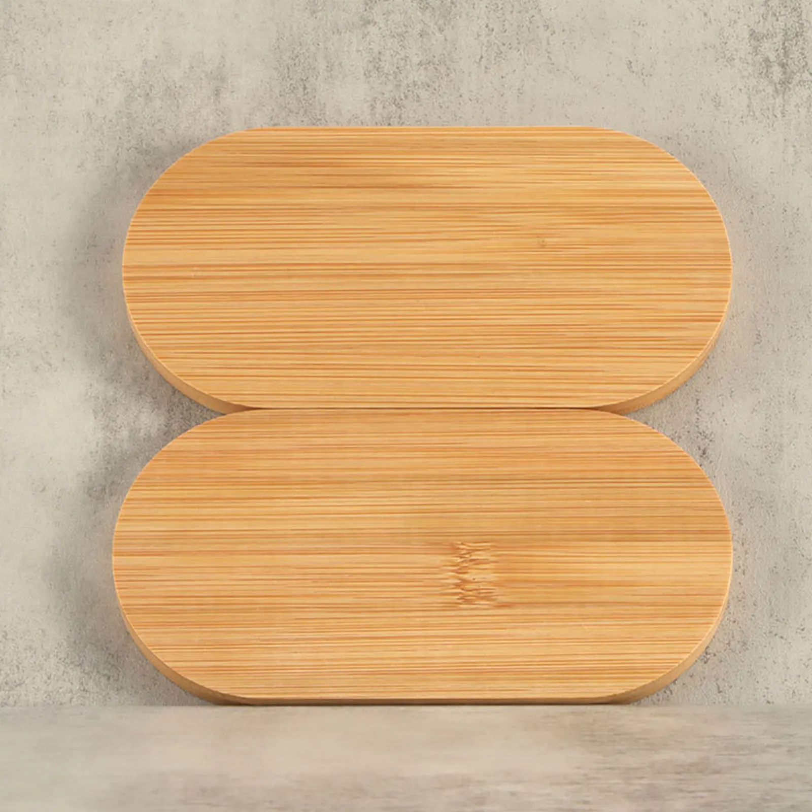 1/2pcs Bamboo Vanity Tray Bathroom Counter Tray for Organizing Bottles Candle Perfume Decorative Small Oval Platter 4