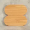 1/2pcs Bamboo Vanity Tray Bathroom Counter Tray for Organizing Bottles Candle Perfume Decorative Small Oval Platter 4