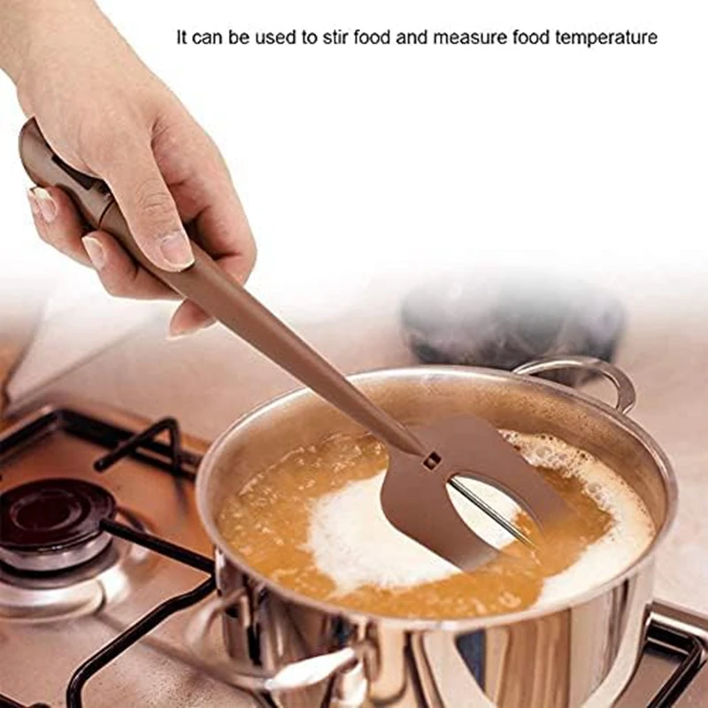 

Digital Candy Spatula Thermometer, Instant Read Meat, Candy Thermometer Reader, Stirrer In One Food Grade Silicone Durable