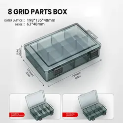 Enhanced Storage Solution: Durable Plastic Tool Organizer with Adjustable Compartments for Parts and Accessories (0201)