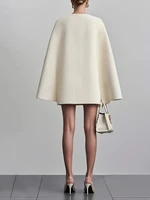 Autumn commuting double-breasted shawl cloak solid colour suit dress women's clothing - Image 6