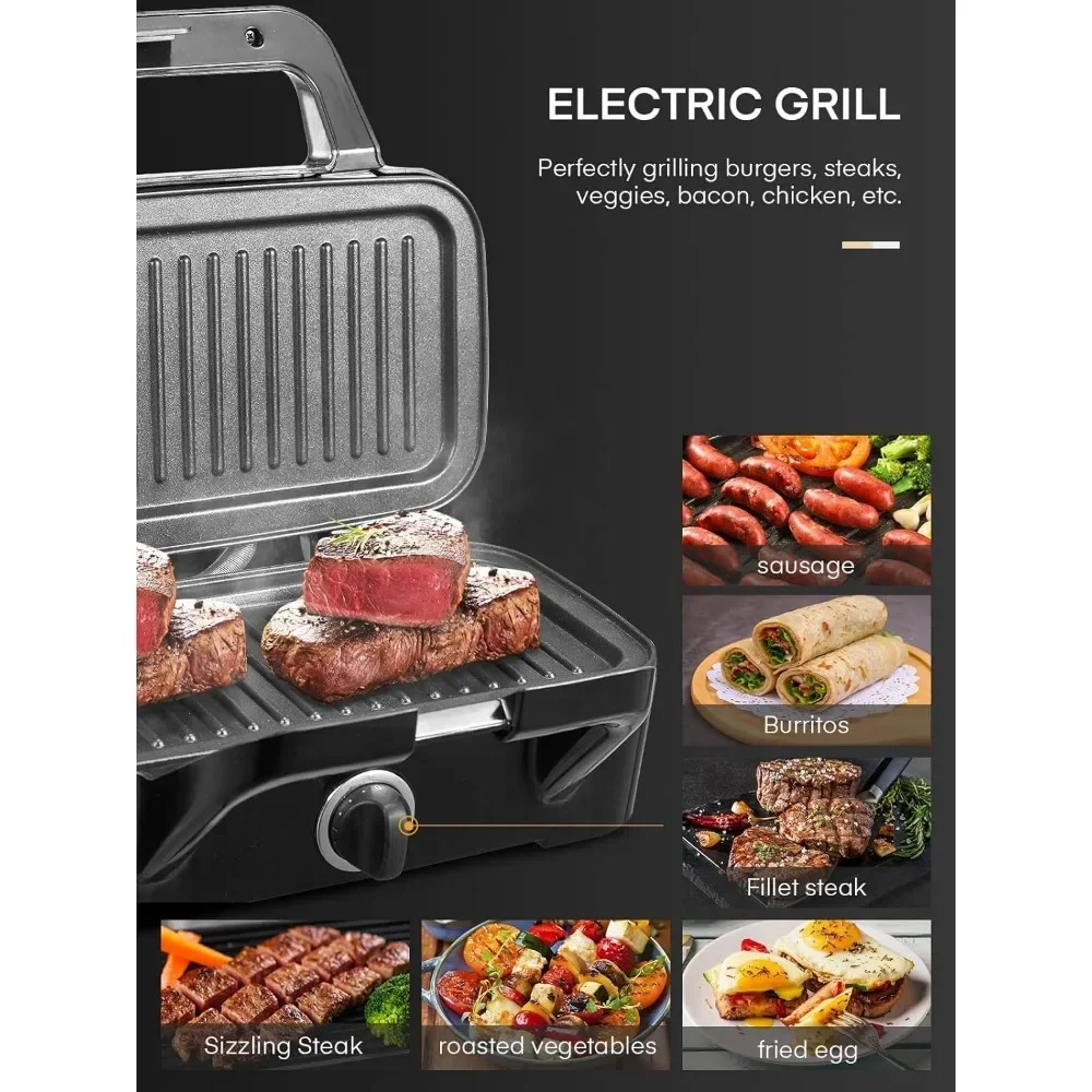 Waffle Maker 3 in 1 Sandwich  1200W Panini Press with Removable Plates Temperature Control 5