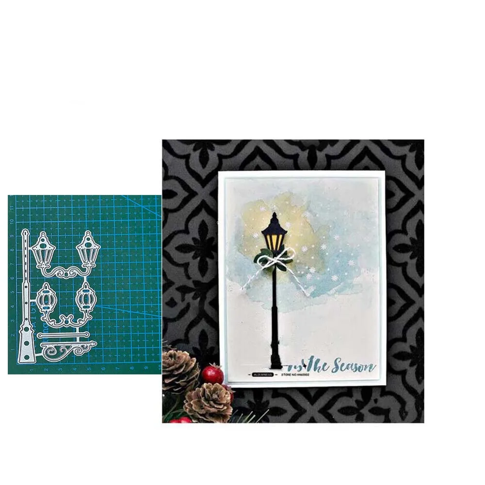 

Street Light For Metal Cutting Dies Street Lamp Stencil Scrapbooking Photo Album Card Paper Blade Punch Embossing Stencils DIY