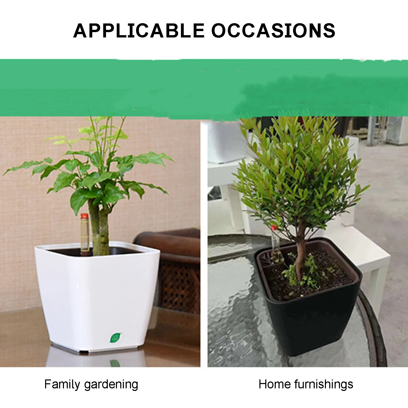 Self-Watering Indoor Planters with Water Level Indicators