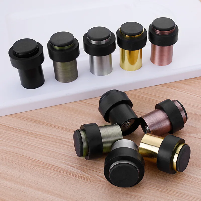 Rubber Door Stopper Stainless Steel Door Protective Pad Wall Protector Stop Anti-collision Holder Stops Hardware door stopper silicone door stopper door stopper bumpers silicone rubber bumpers