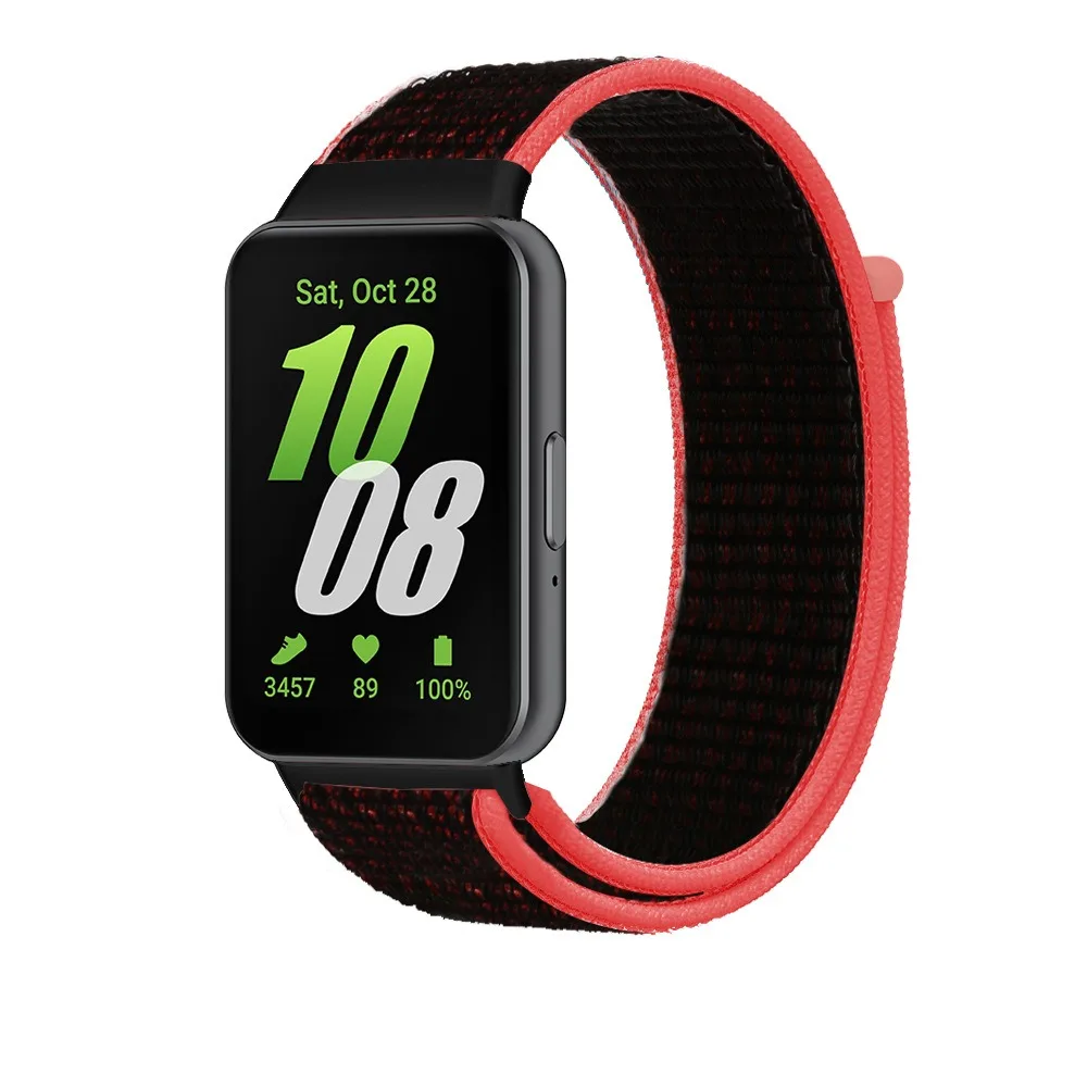 Offizielles Nylon-Schlaufenarmband für Samsung Galaxy Fit 3, weiches, bequemes, atmungsaktives Armband, Samsung Galaxy Fit 3 Correa Zubehör – Detail 8