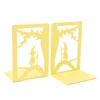 Hollow-out Metal Bookends Hourglass Design Metal Bookends for Home Office Decorative Book Stoppers Book Holders 4