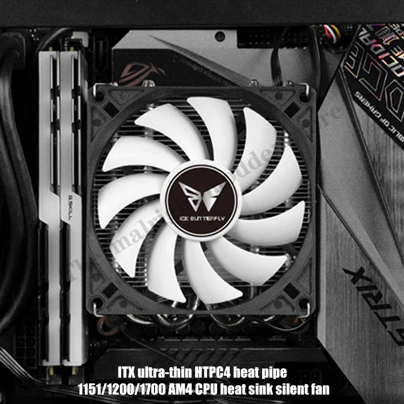 Metalfish Z39 Heat Pipe Cpu Radiador para Intel 115x Amd Am4 39 mm Altura Itx Mini Case Ventilador Pwm Comcontrole de Temperatura - Imagem 4