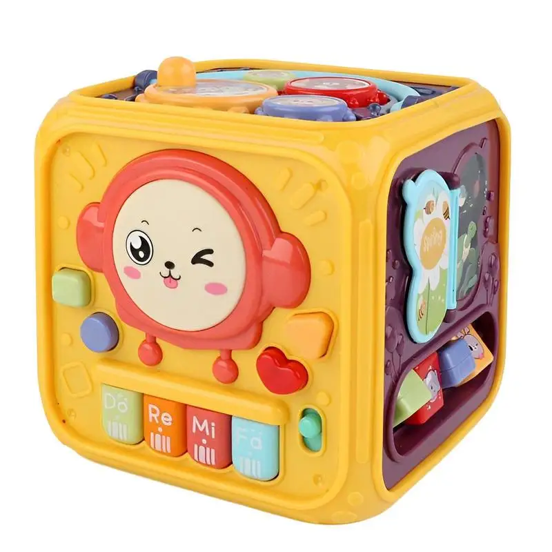 

Activity Cube Toy Music Activity Center Developmental Learning Toys Montessori Learning Toys Activity Center With Different