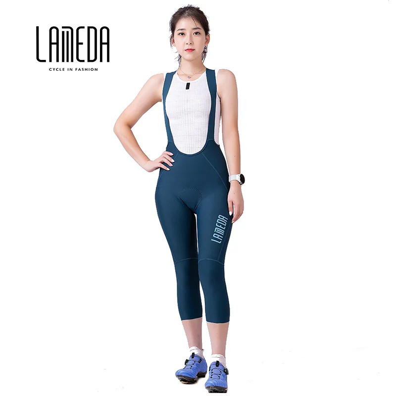Lameda Women Cycling Bib Pants Spring Cycling Capri Pants For Women 5D