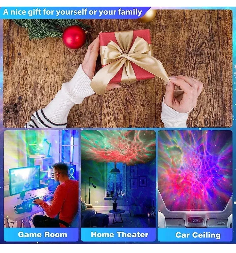 Star Projector Galaxy Night Light Astronaut Space Projector Starry Nebula Ceiling LED Lamp for Bedroom Home Decor Kids Gift
