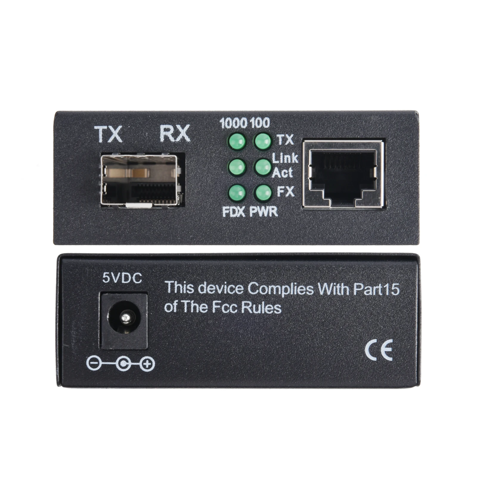 1PCS Gigabit SFP Media Converter 1 SFP to 1 RJ45 Transceiver 10/100/1000M Fiber Optic Switch With 3KM/20KM LC/SC SFP Module