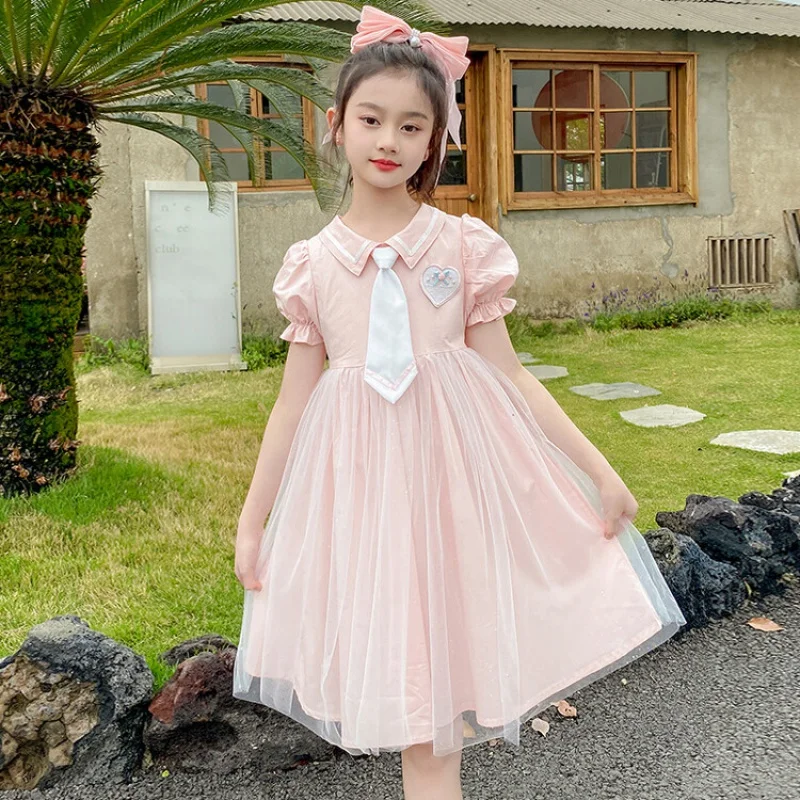 

Летние платья для девочек, элегантное платье в стиле преппи для девушек, новое платье для вечеринки 2023, платье в Корейском стиле, бесплатная доставка