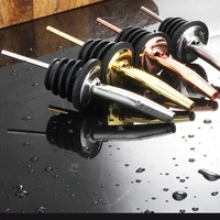 4Pcs Black/Rose Gold/Silver Liquor Pourers, Stainless Steel Liquor Bottle Pourers for Alcohol, Bar Accessories Pour Spouts 3
