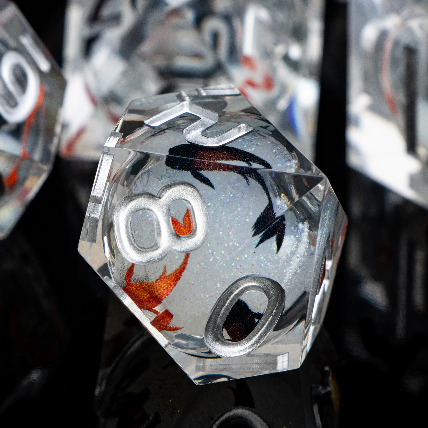 Game Dice D and D Liquid Flow Core Dice & Liquid Activity Eye & Ring Sharp Edge D+D Dungeon and Dragon Pathfinder Role Playing Games Dice