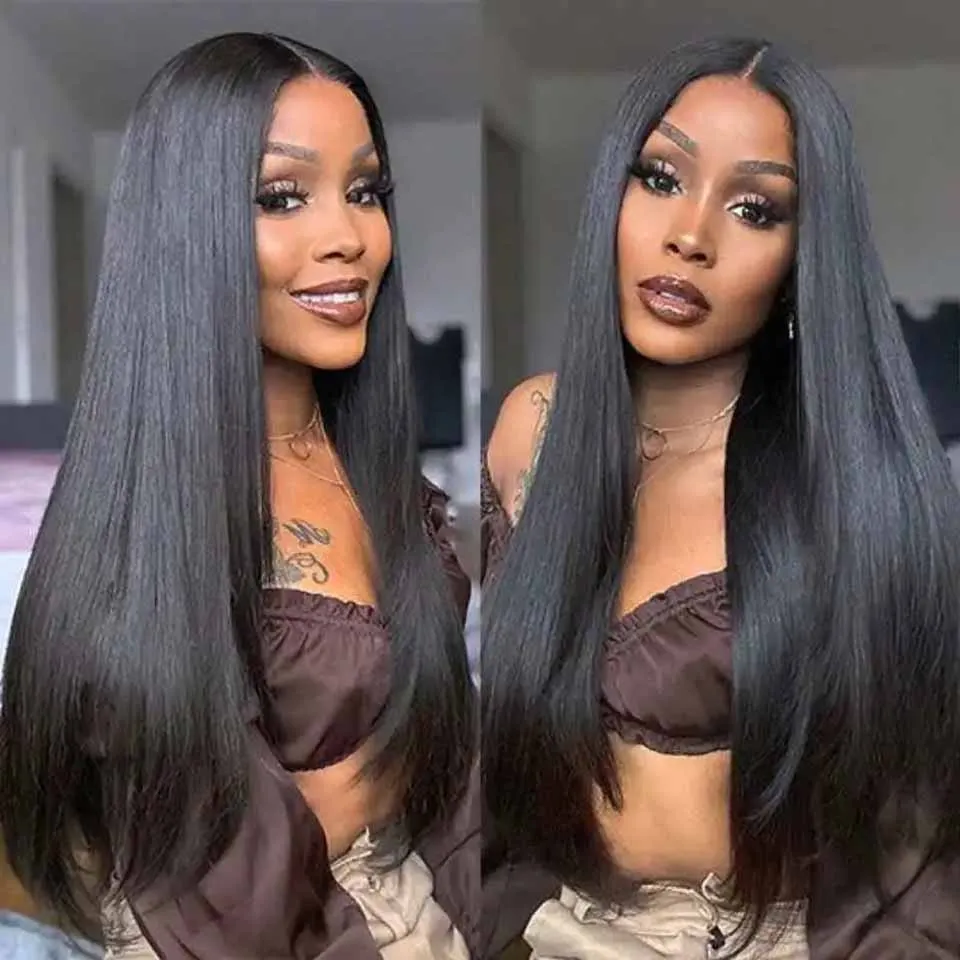 

Lumiere Glueless Preplucked Human Hair Wigs Ready To Go Indian Straight 13x4 HD Lace Frontal Human Hair Wig Pre Cut