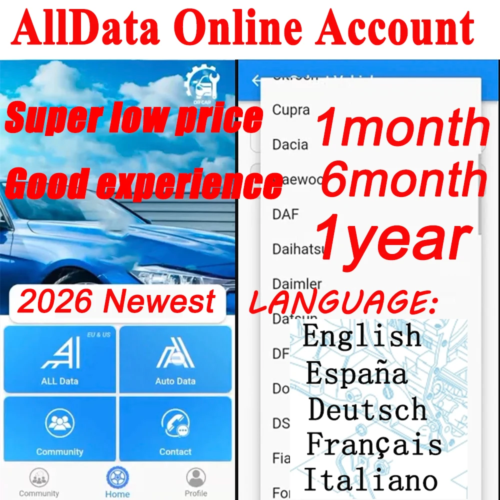 2027 Alldata EU Online Account Workshop English French German Spanish ...
