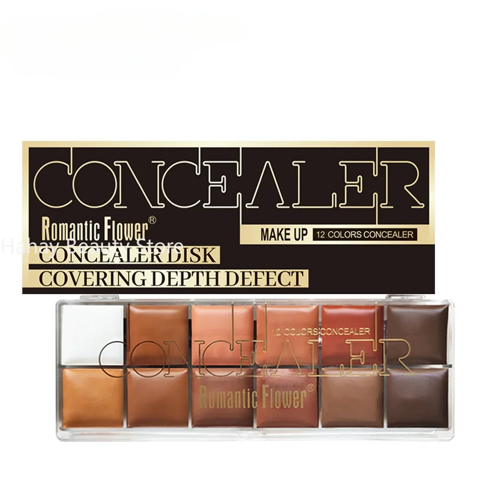 12 Color Concealer Palette Nude Contour Concealer Dark Skin Waterproof Full Coverage Foundation Makeup Cover Face Foundation