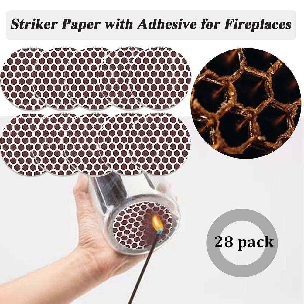 Matchstick Striker Striker Paper Fire Paper Matchstick Accessories Handmade Round Sticker Strip
