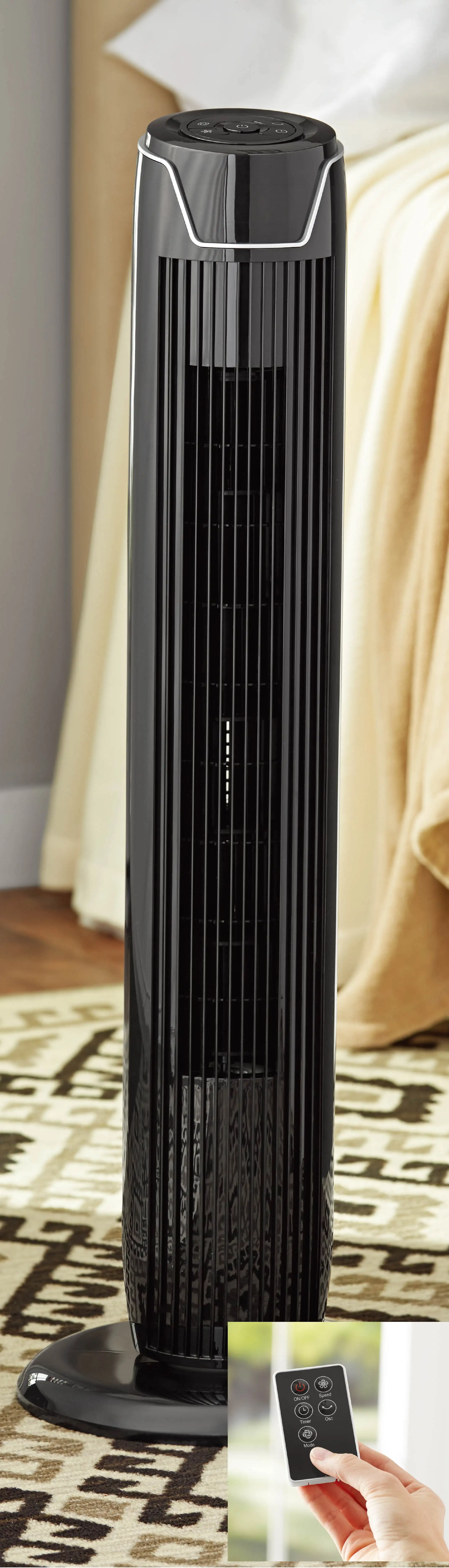 Mainstays 36 3-Speed Oscillating Tower Fan, Model# FZ10-19JR, Black -  AliExpress
