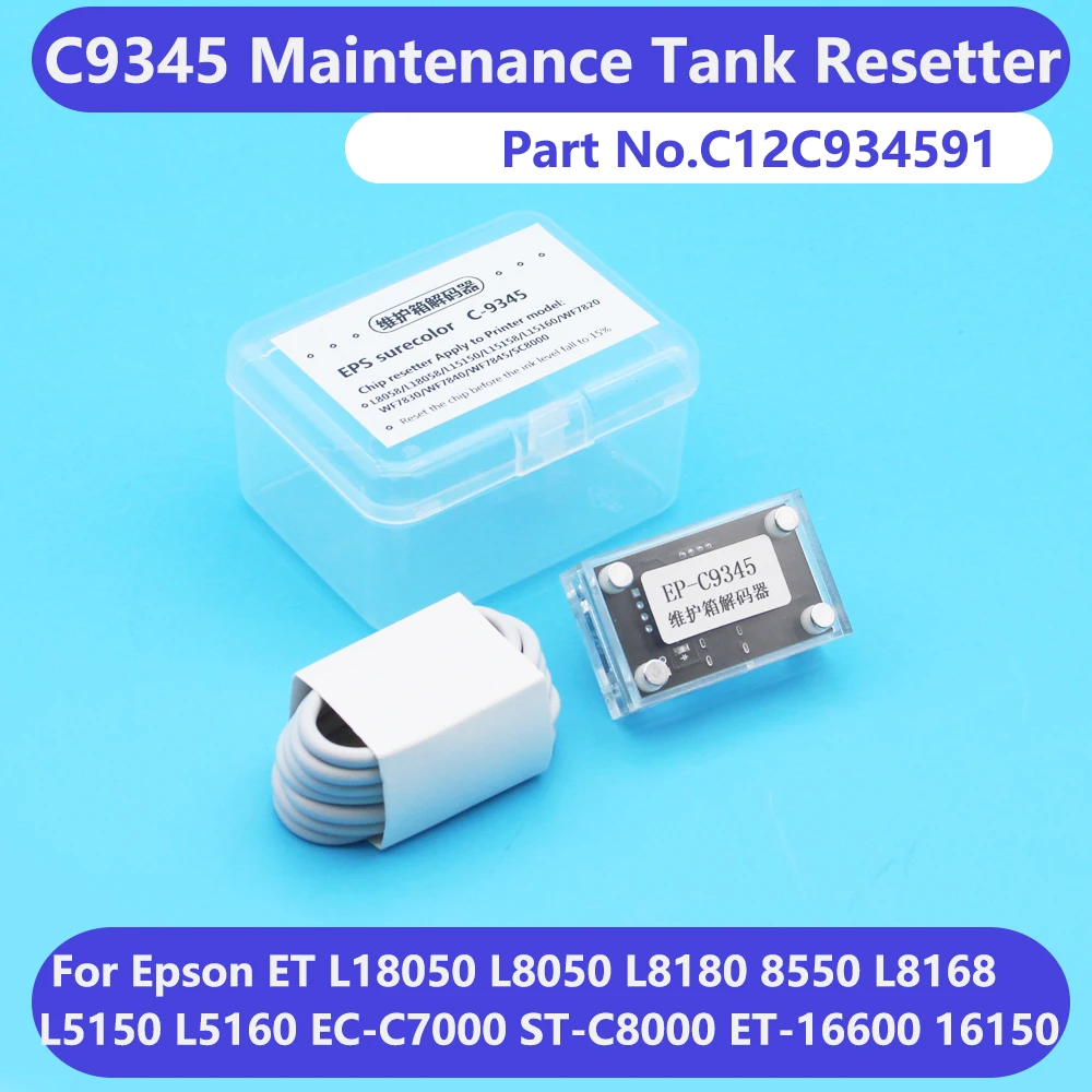 C9345 Maintenance Tank Type C Chip Resetter For Epson EcoTank L18050 L8050 WF-78