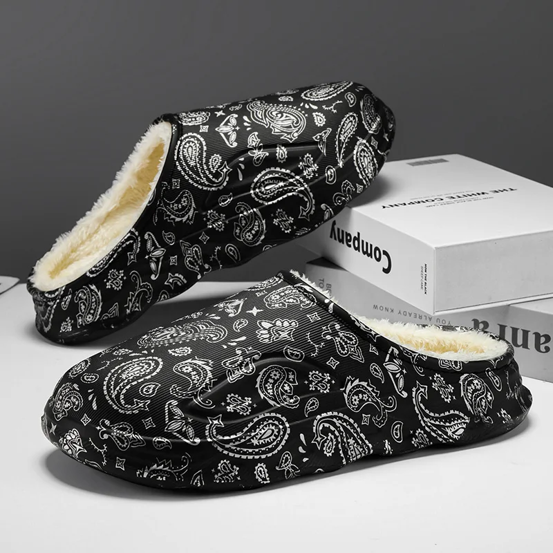 Unisex Winter Slippers Size 46 Non Slip Indoor House Shoes Soft Warm Waterproof Cozy Extra Large