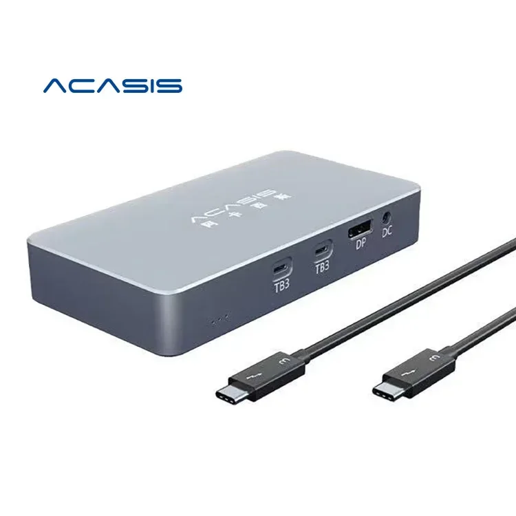 Acasis 노트북용 듀얼 디스크 NVME HDD 인클로저, USB4.0 도킹 스테이션, C타입 to USB 3.0 하드 디스크 박스, M.2