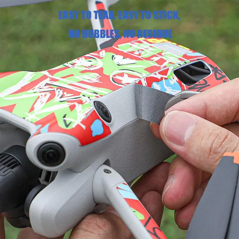 Volodymyr Colorful Sticker for DJI Mini 4 Pro Decal RC 2/RC-N2 Remote Protector Cover Anti-Scratch Waterproof Drone Decorative