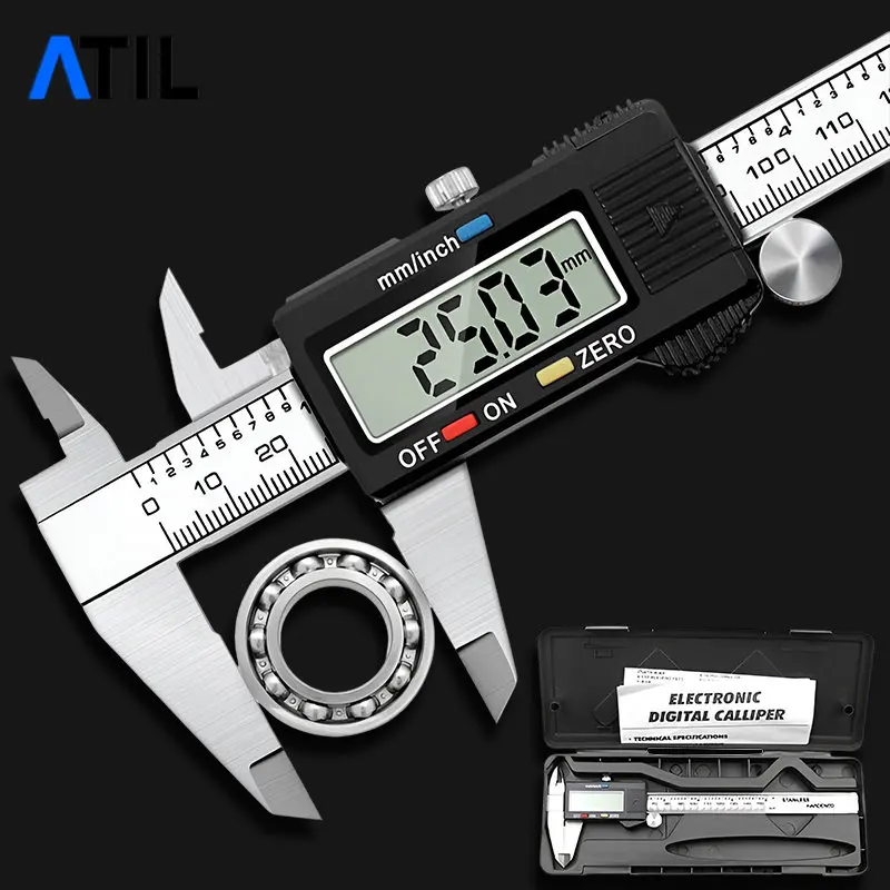 150mm Electronic Digital Caliper Carbon Fiber Dial Vernier, 45 OFF