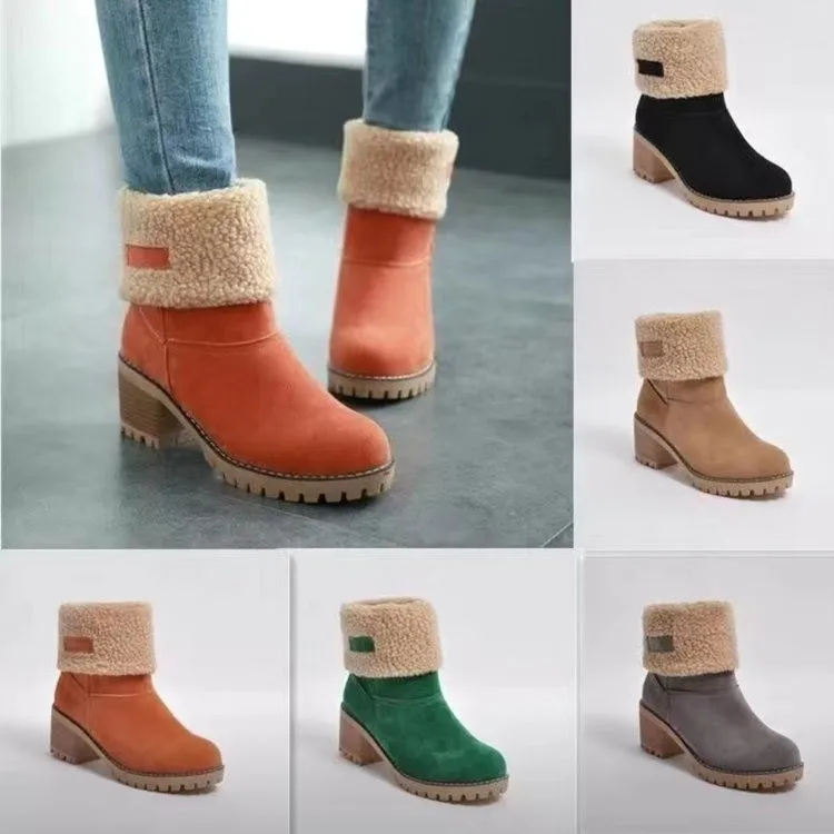 

Ботинки женские на плоской платформе, брендовая зимняя обувь с круглым носком, сапоги-клоги, модная обувь для рок осени, до щиколотки, с низкой резиновой подошвой