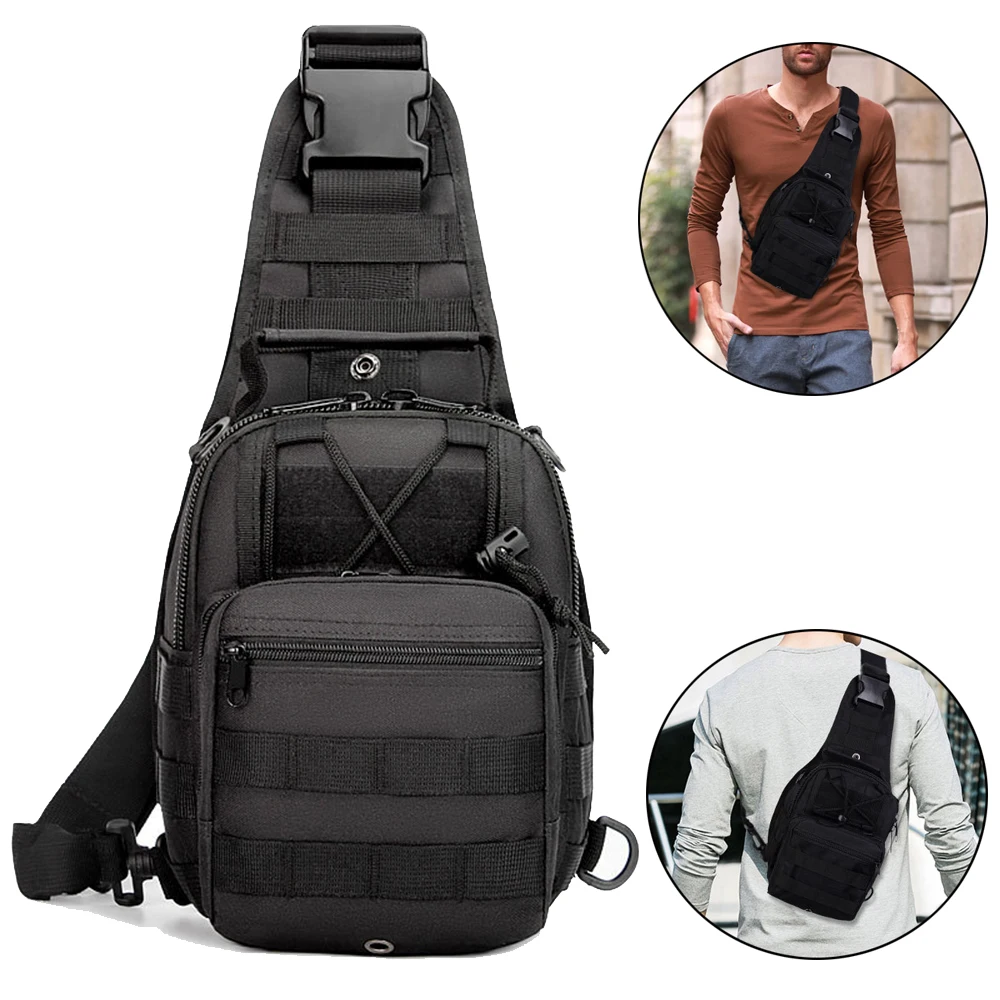 

Military Tactical Shoulder Bag Men Hiking Backpack Nylon Outdoor Hunting Camping Fishing Molle Army Trekking Chest Sling Bag