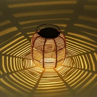 Solar Landscape Lamp 600mAh Imitation Rattan Yard Lantern Waterproof Lighting Ornaments Home Decor for Bedroom Outdoor  Backyard 2