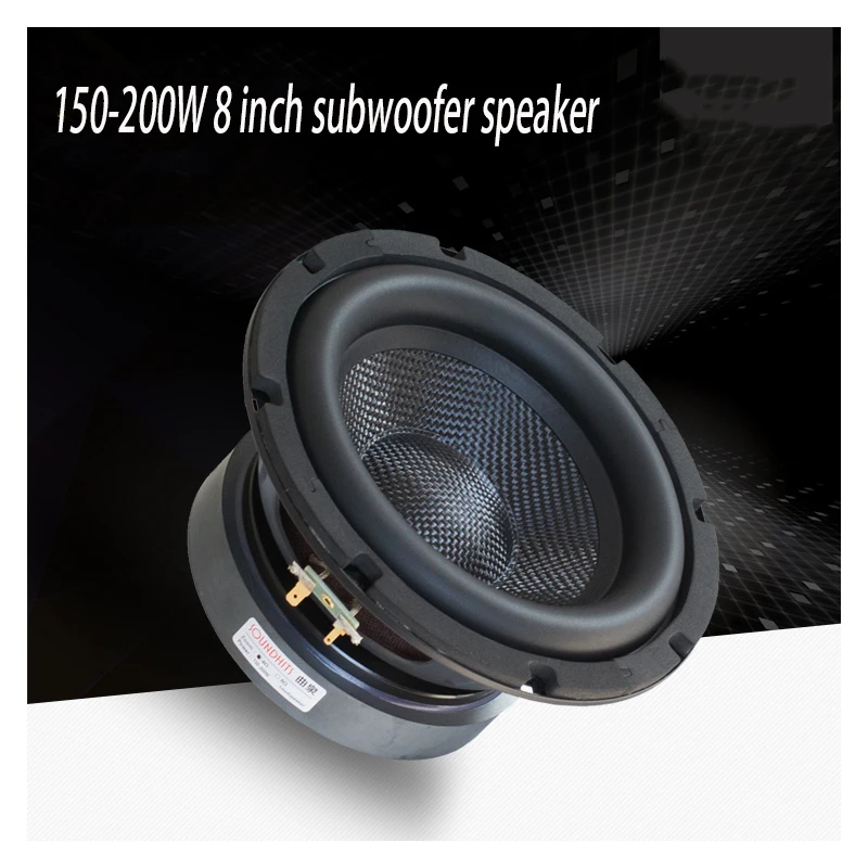 150-200w 8 Inch Subwoofer Amplifier Speaker 4-8Ohm Home Theatre Car LoudSpeaker Diy Audio High Power HIFI Sound Speaker Unit