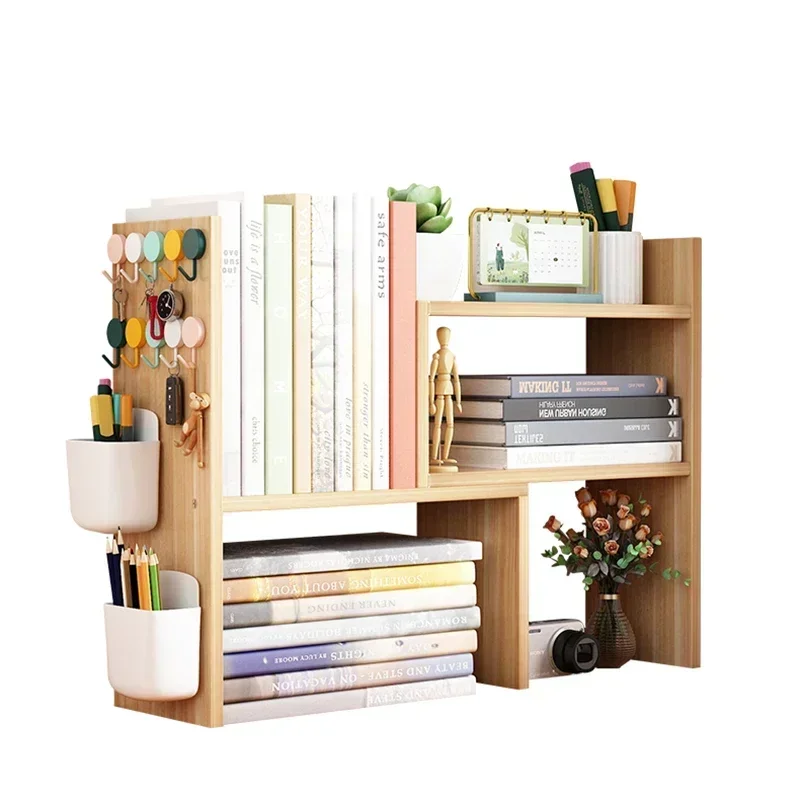 Newspaper Wooden Book Shelf Fashionable Corner Aesthetic Shelf Removable Office Accessories