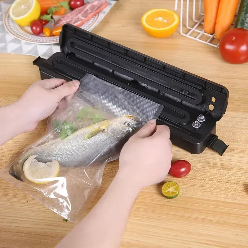 220V Automatic Vacuum Sealer Portable Household Food Packaging Multi-Functional Kitchen Helper Air-Tight Preservation System