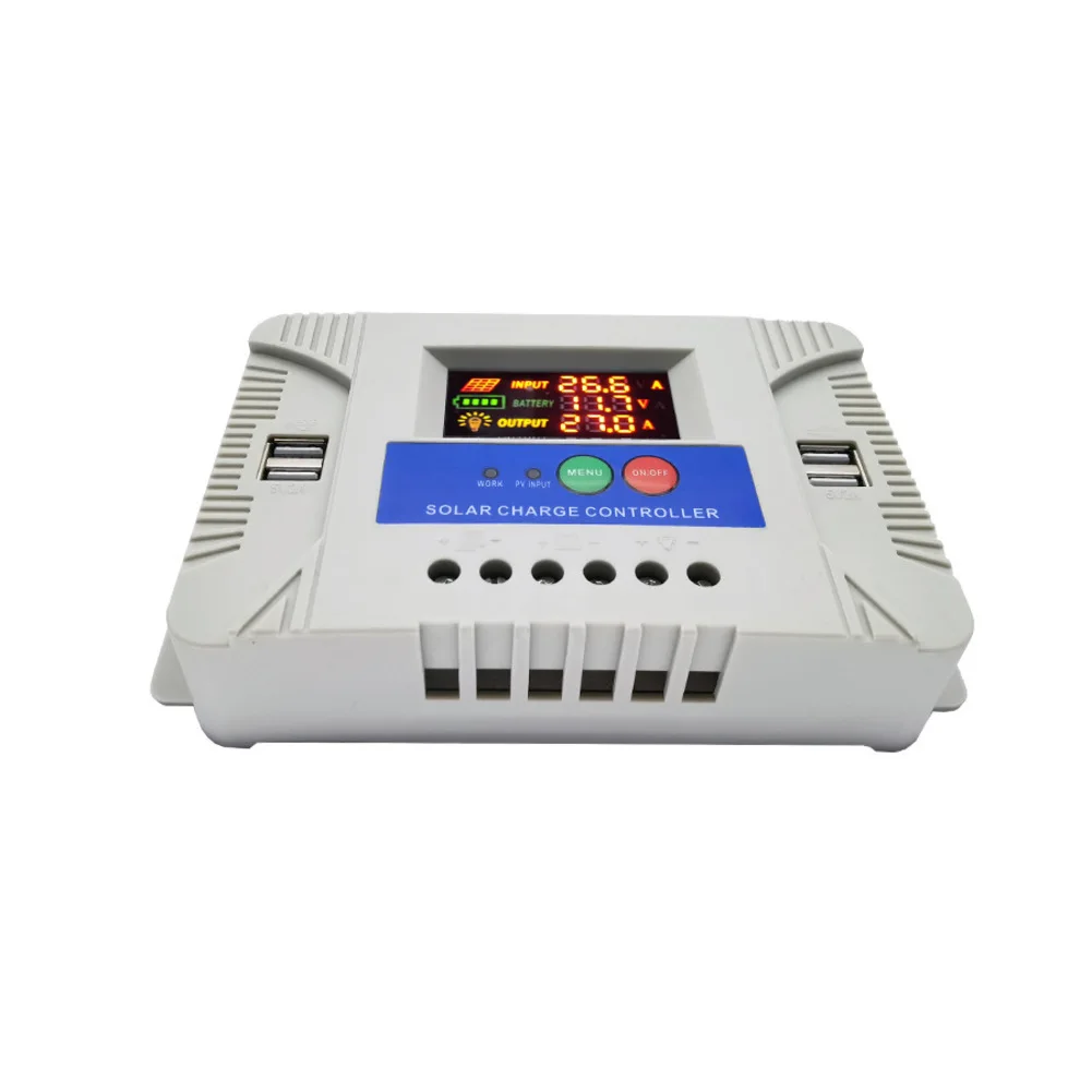 태양광 충전 컨트롤러 1060A LCD 디스플레이 및 4개의 USB 출력 포함 산성 및 리튬 배터리 호환