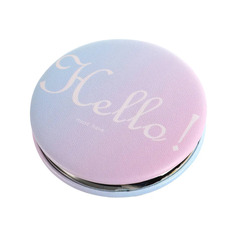 Portable Round Mini Makeup Mirror with Makeup Touch Up Function